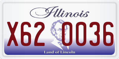 IL license plate X620036