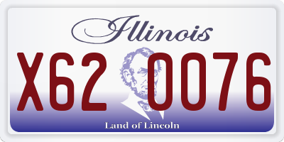 IL license plate X620076