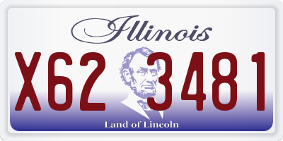 IL license plate X623481
