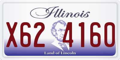 IL license plate X624160