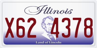 IL license plate X624378