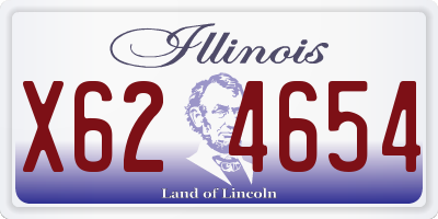 IL license plate X624654