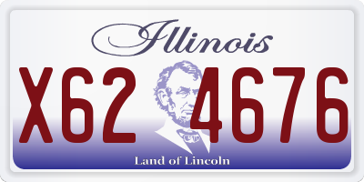 IL license plate X624676