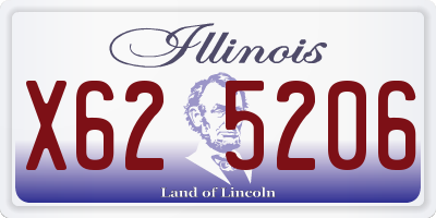 IL license plate X625206