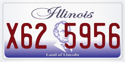 IL license plate X625956
