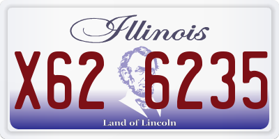 IL license plate X626235
