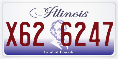 IL license plate X626247
