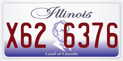 IL license plate X626376