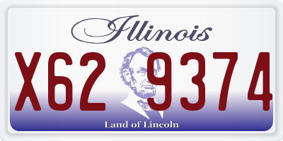 IL license plate X629374