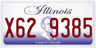 IL license plate X629385