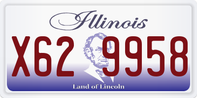 IL license plate X629958