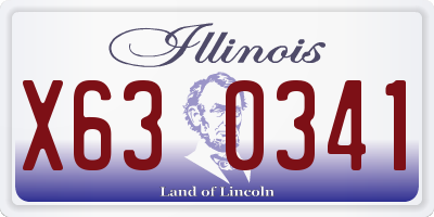 IL license plate X630341