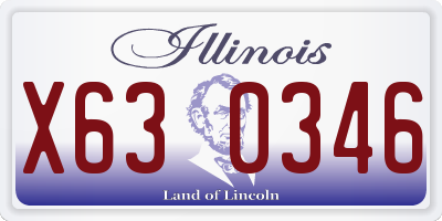 IL license plate X630346