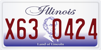 IL license plate X630424