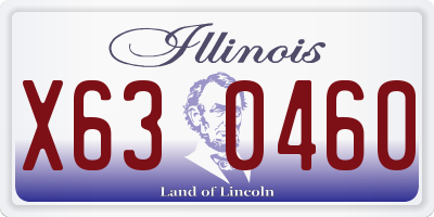 IL license plate X630460