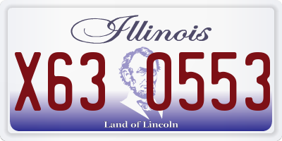 IL license plate X630553