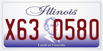 IL license plate X630580