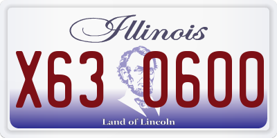 IL license plate X630600