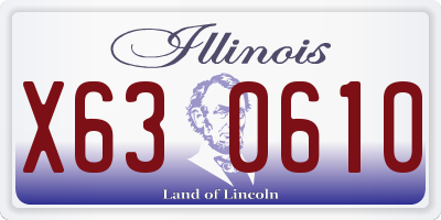 IL license plate X630610