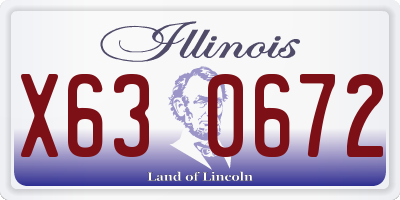 IL license plate X630672