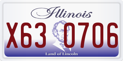 IL license plate X630706