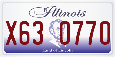 IL license plate X630770