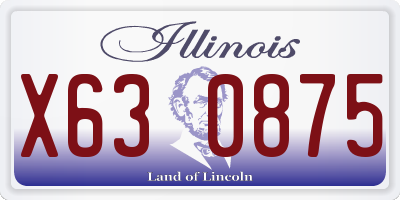 IL license plate X630875