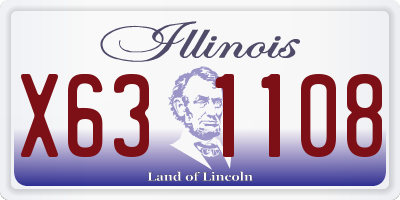 IL license plate X631108