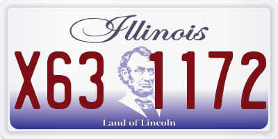 IL license plate X631172
