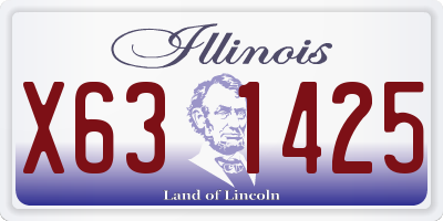 IL license plate X631425