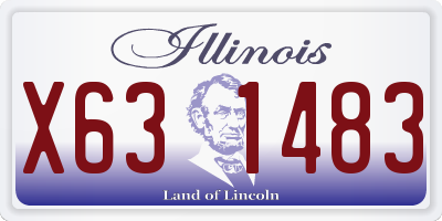 IL license plate X631483