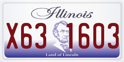 IL license plate X631603