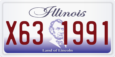 IL license plate X631991