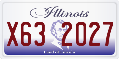 IL license plate X632027
