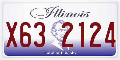 IL license plate X632124