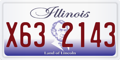 IL license plate X632143