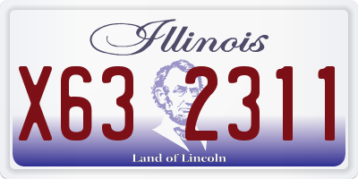 IL license plate X632311