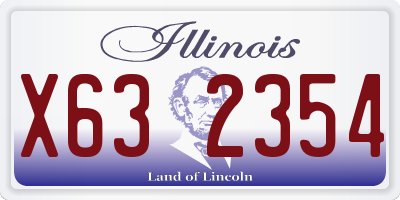 IL license plate X632354