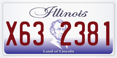 IL license plate X632381