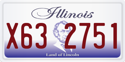 IL license plate X632751