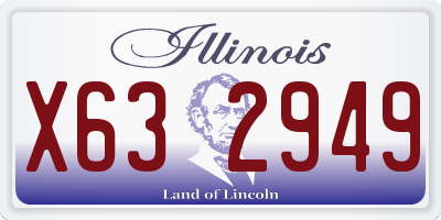 IL license plate X632949
