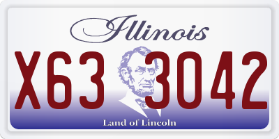 IL license plate X633042