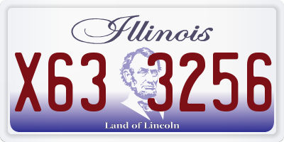 IL license plate X633256