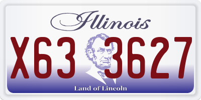 IL license plate X633627