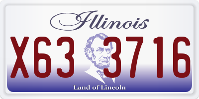 IL license plate X633716