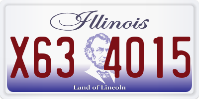 IL license plate X634015