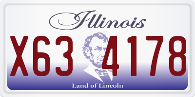 IL license plate X634178