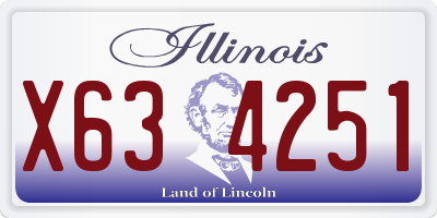 IL license plate X634251