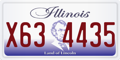 IL license plate X634435