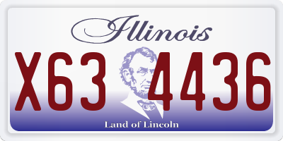IL license plate X634436